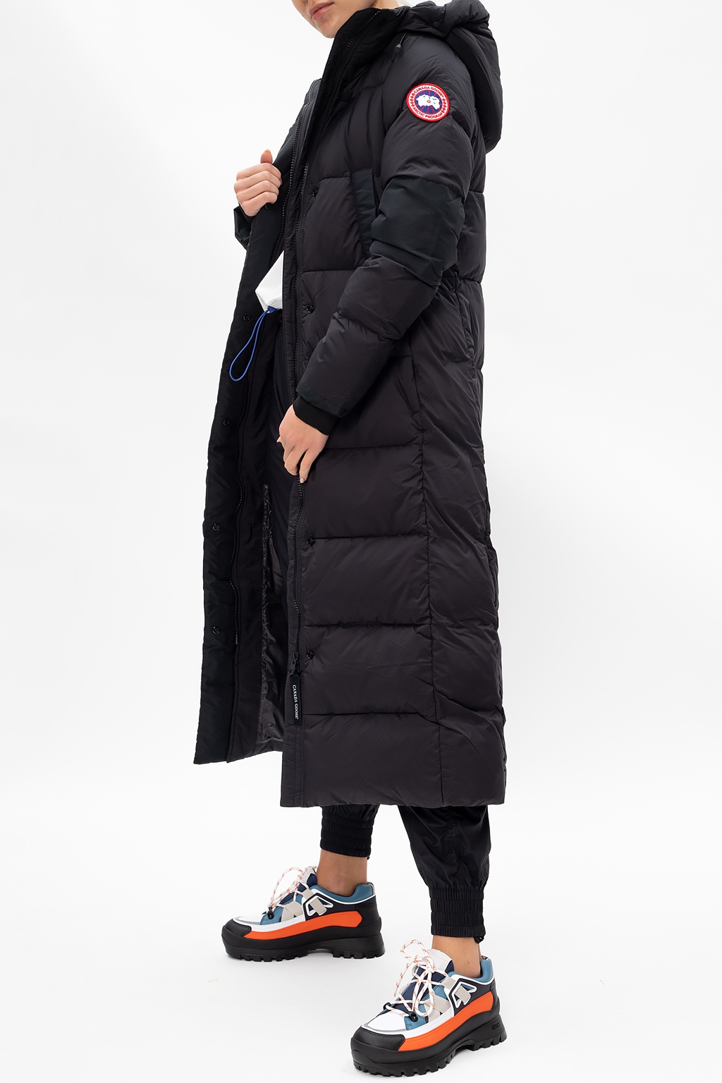 SchaferandweinerShops Ghana Black Alliston quilted down jacket Canada Goose Nike Sportswear Club Fleece Smile Hoodie